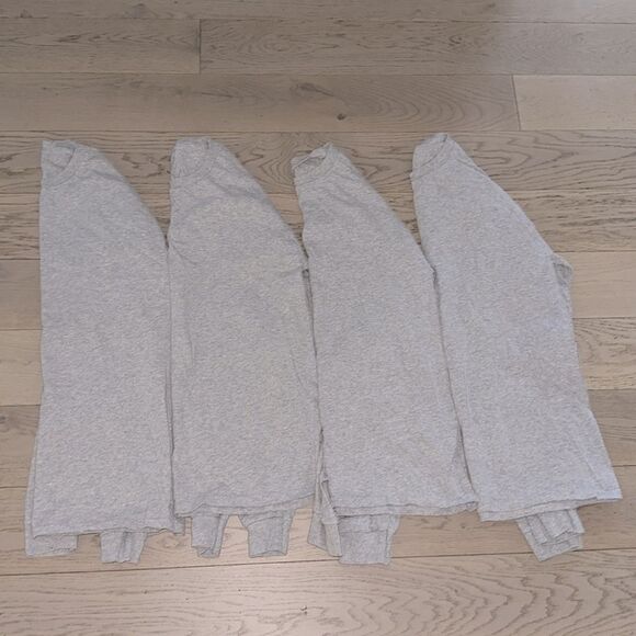 4-Pack Hanes Men's Essentials Long Sleeve T-Shirt Pack, Crewneck Cotton Tees - Picture 7 of 8